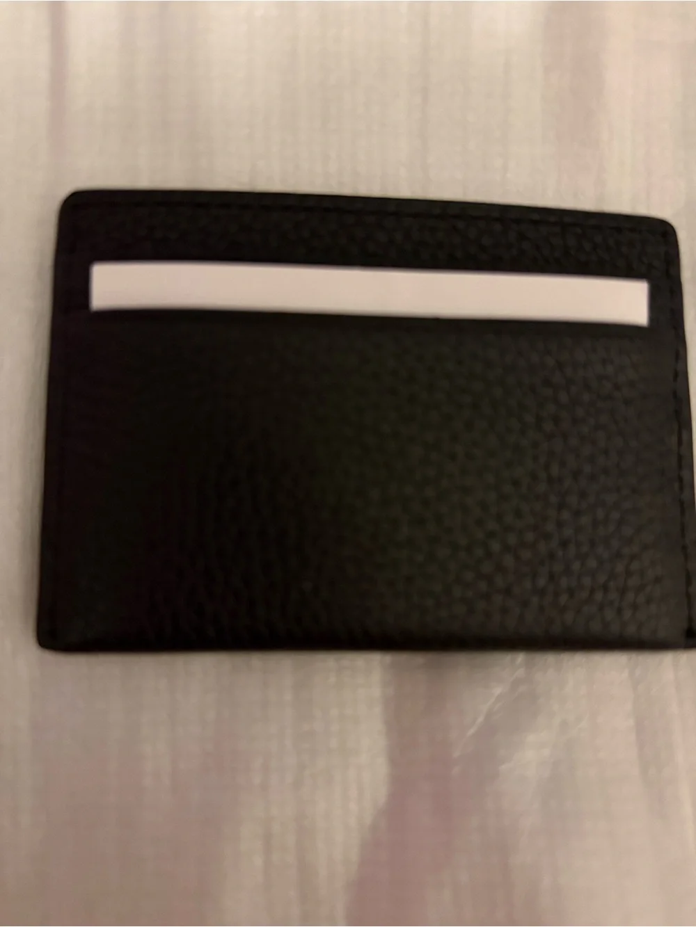 🛍 NWT 🛍 Michael Kors Black Leather Card Case with Gold MK Accent